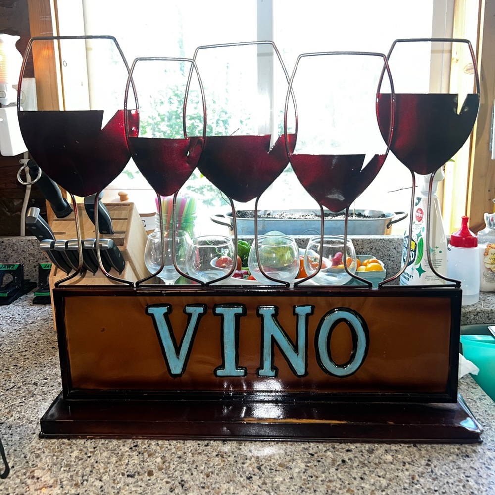 🍷 Large Metal Vino Sign 🪧 Home Decor 🧀 Wine Decor